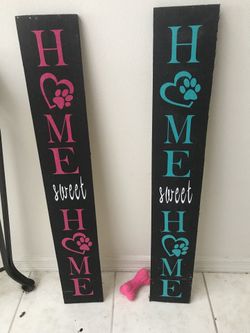 Homemade pet signs