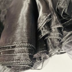 37 Pcs Black Organza Chair Sash 12x102”