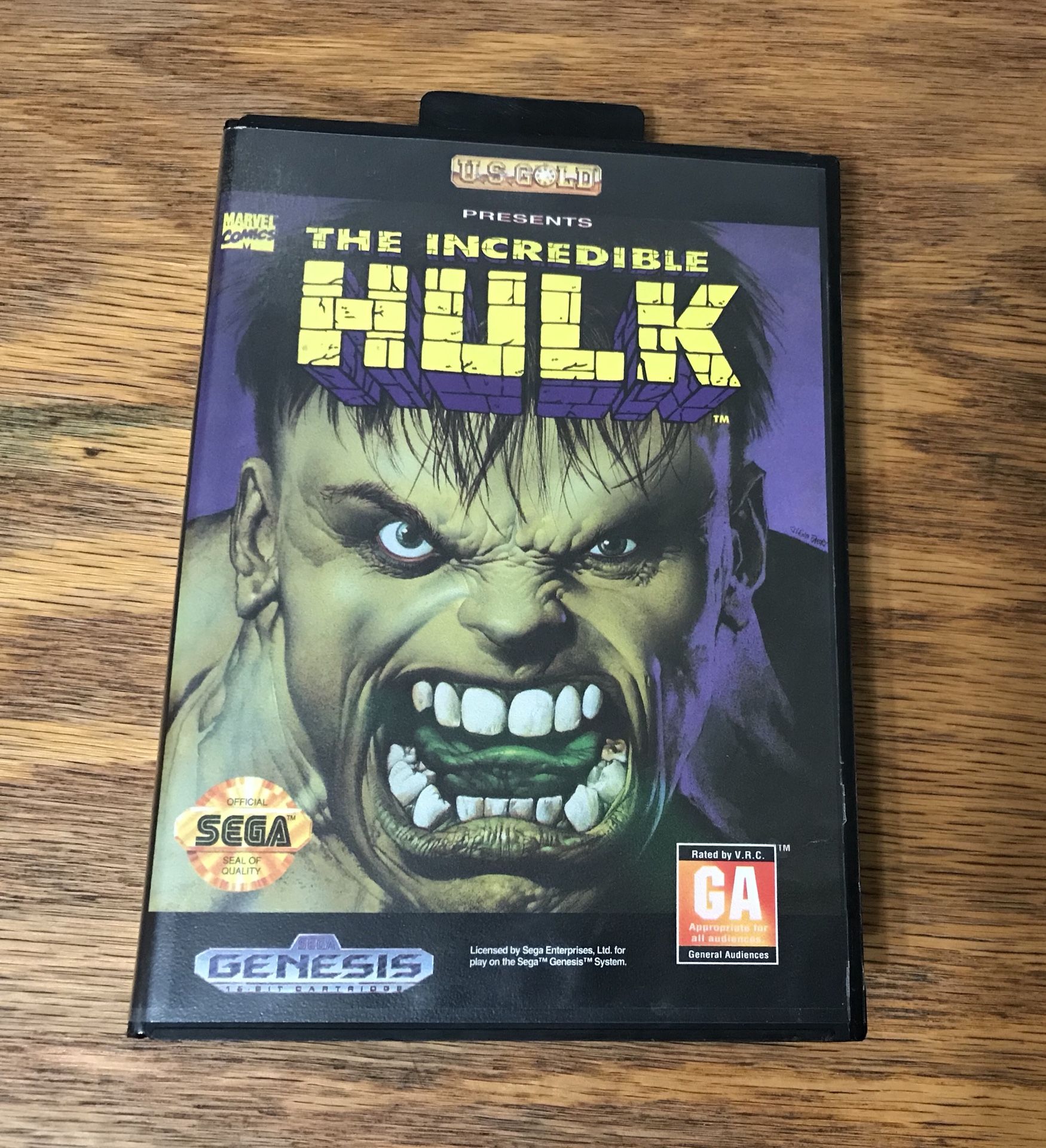 The Incredible Hulk COMPLETE for Sega Genesis video game system case manual marvel comics