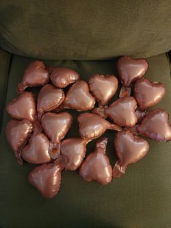 Pink Heart Foil Balloons – Lot of 18