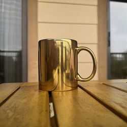 12oz Gold Ceramic Sublimation Coffee Mugs (2 pieces) - Blank