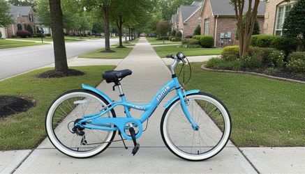 24” Jamis Capri Girl’s 7 Gear Aluminum Urban Cruiser Bicycle Bike! Ideal for kids age 9-12 years old. Excellent condition! Ready to ride