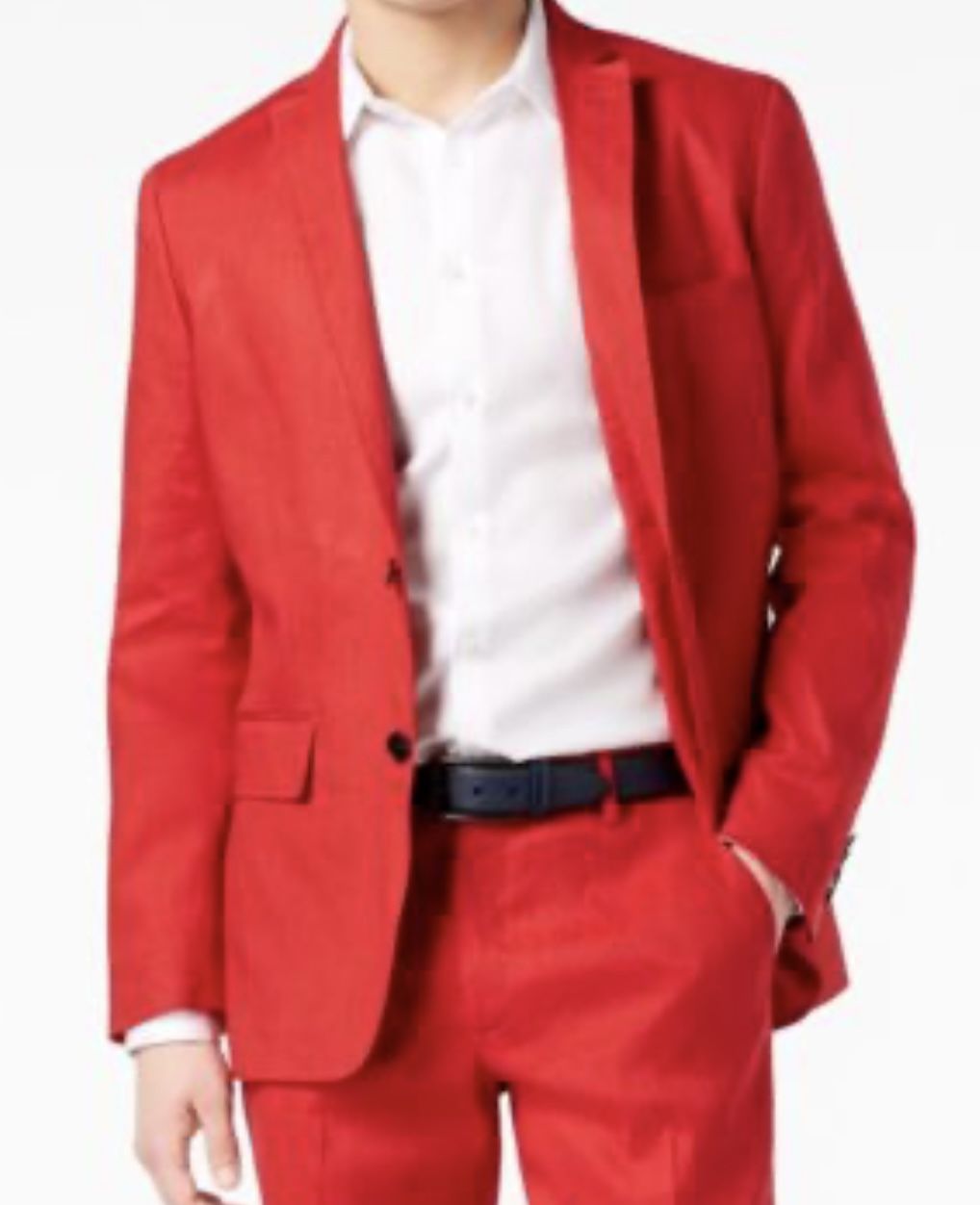 Men’s 2 front button red blazer Size Large