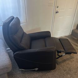 Brown swivel recliner chair