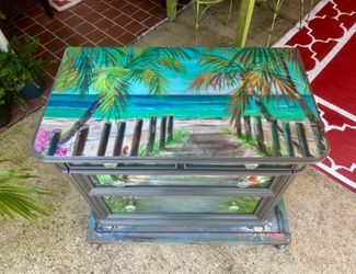 “Beach Access” Inspired Vintage Bachelors Chest