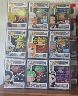 Signed Funko Pop One Piece Collection – 9 Figures