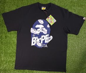 White And Blue Camo Bape Tshirt