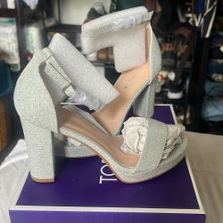 New Silver High Heels