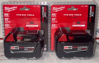 Milwaukee M18 XC5.0 Battery Set of 2! NOT NEGOTIABLE