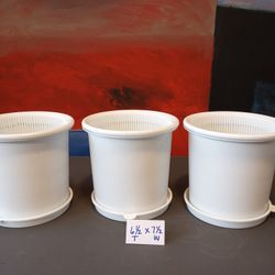 (3) Large Double Layer Plant Pots by Meshpot 