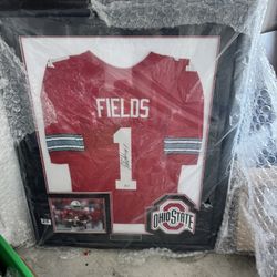 Signed And Framed Ohio State Jersey
