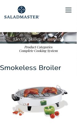 Saladmaster smokeless clearance grill
