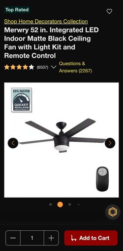Home Decorators Collection Merwry 52 in. LED Ceiling Fan