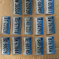 (14) Retired CT License Plates