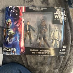 Star Ward Han Solo Chewbacca And storm trooper