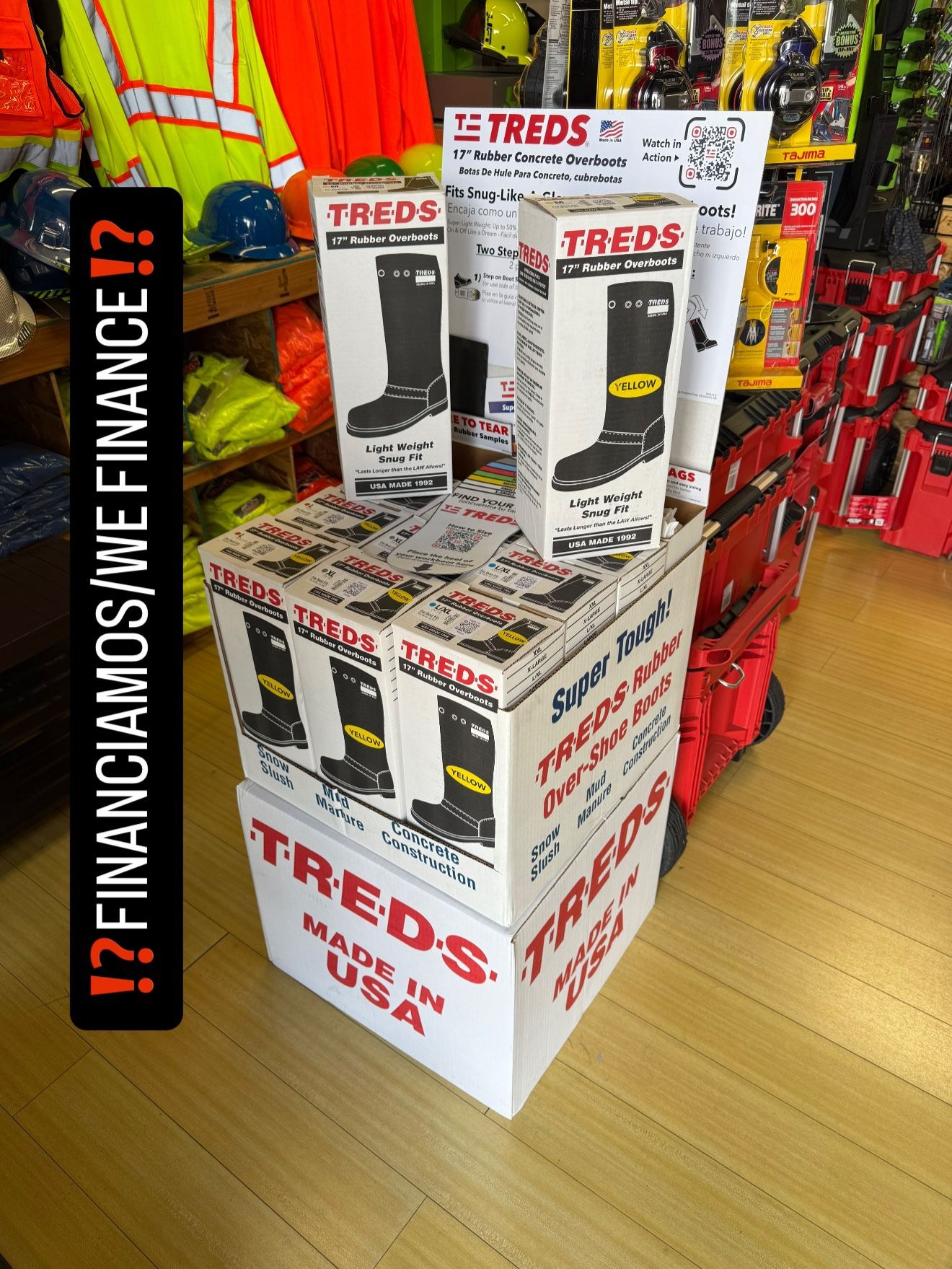 TREDS Super Tough 17” Rubber Concrete Overboots(EACH)**(FINANCIAMOS/WE FINANCE)**