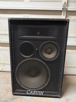 Two large Carvin speakers and controller.