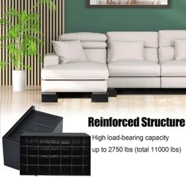 8 Pack Oversized Extra Large 7 x 4 inch Furniture Risers