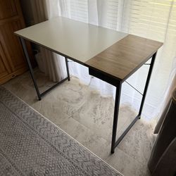 White And Wood Office Desk 