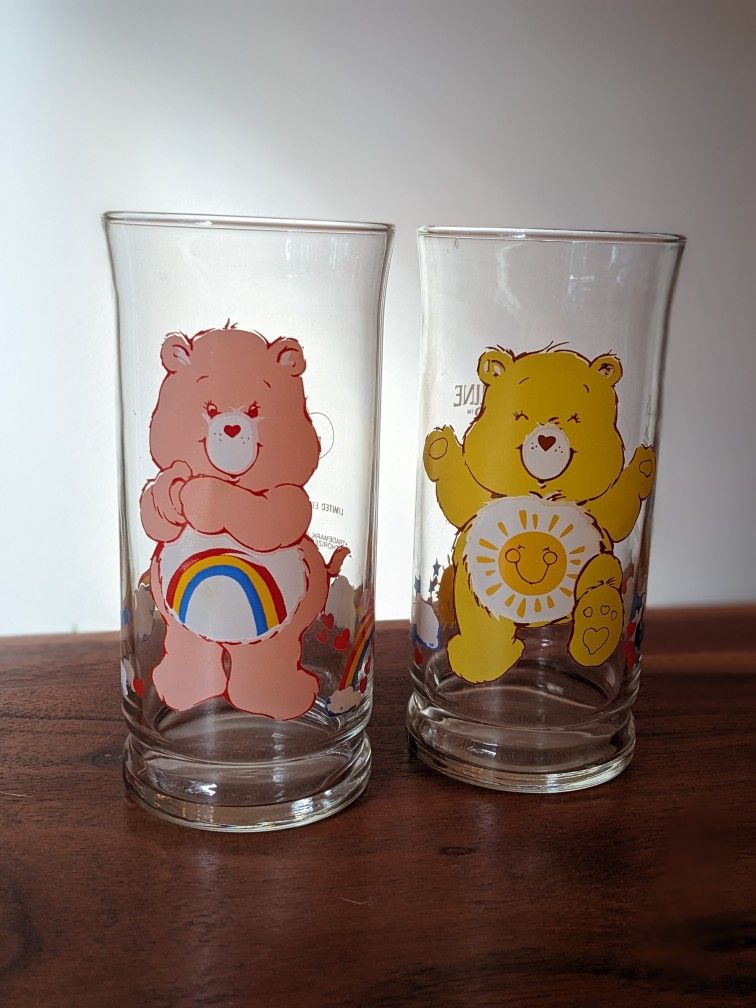 2 Collectible Care Bears Glasses