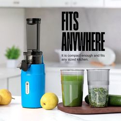 Blue Ventray Ginnie Juicer Compact Cold Press BPA-Free, Masticating