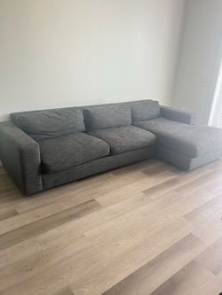 Grey West Elm Sectional
