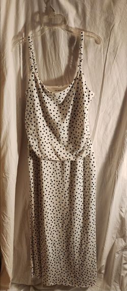 White Polka Dot Midi Dress