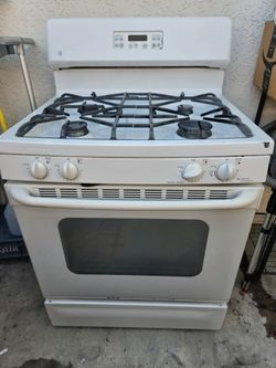 GE White Gas Range Stove /Estufa de Gas de 4 Quemadores
