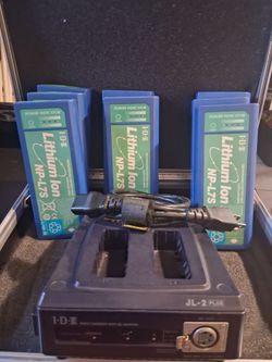 IDX NP-L7S Battery Package – 8 Batteries + JL-2 Plus Dual Charger