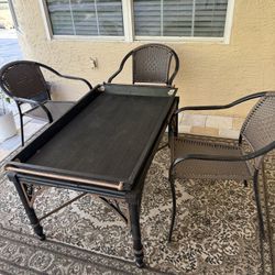 Coffee Table With 3 Chairs 