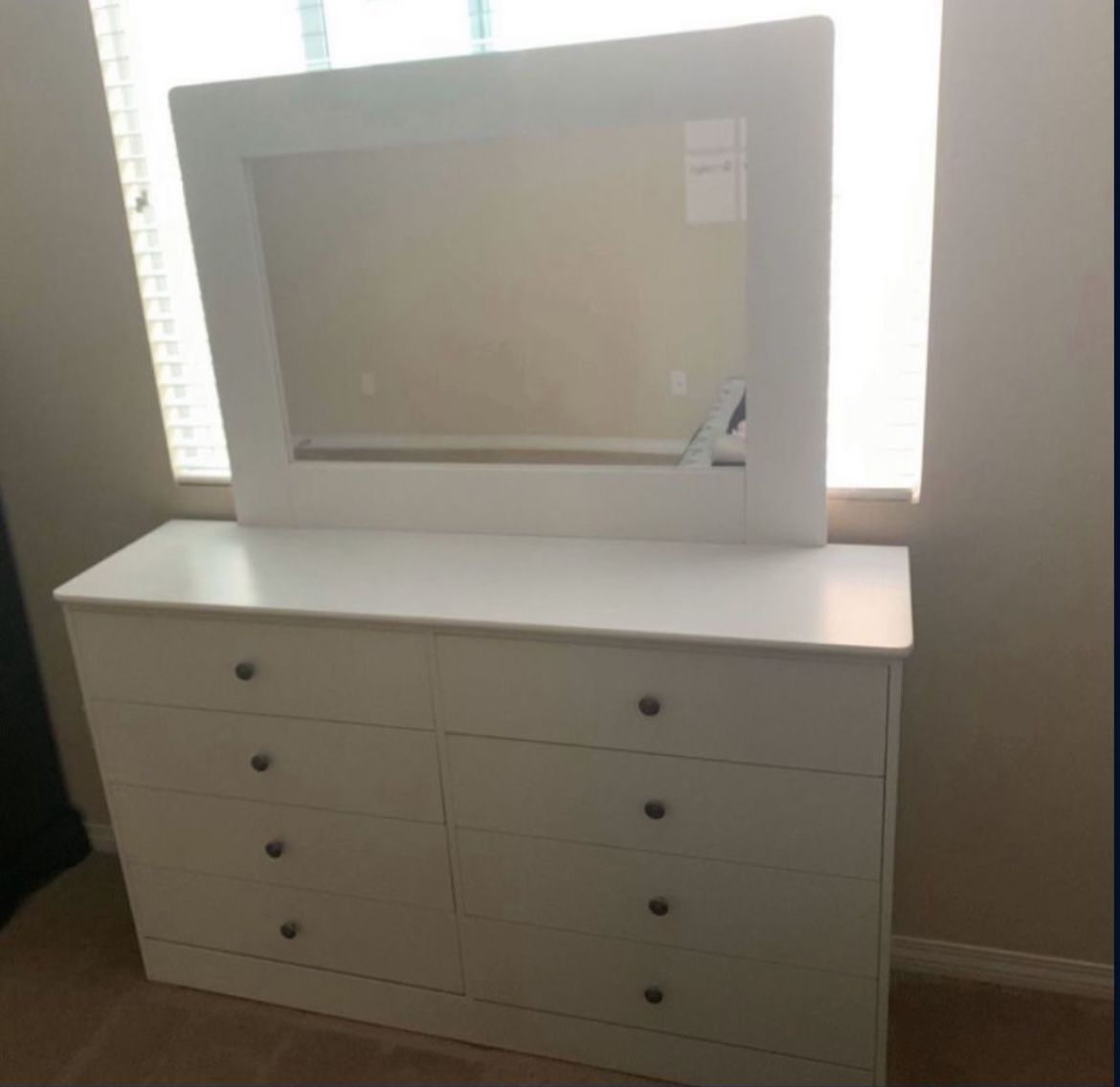 White Dresser with mirror