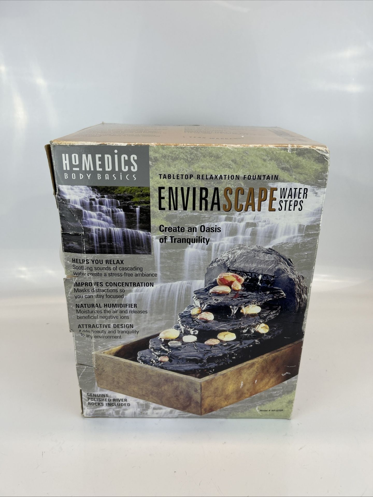 Homedics Envirascape Water Steps WF-STEP Fountain – NIB – Tabletop Relaxation