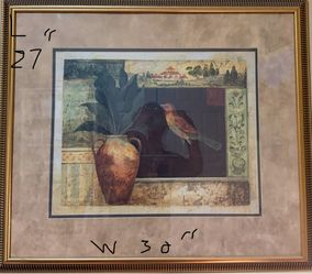 Set of 2 Tuscan/Mediterranean Framed Wall Art