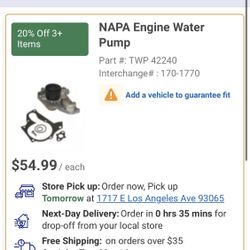 Toyota Water Pump Mr2/Camry/celica/rav4/solara