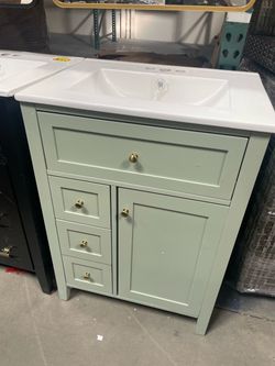 $165 Each 24” Solid Wood Frame Bathroom Vanity w/ Sink
