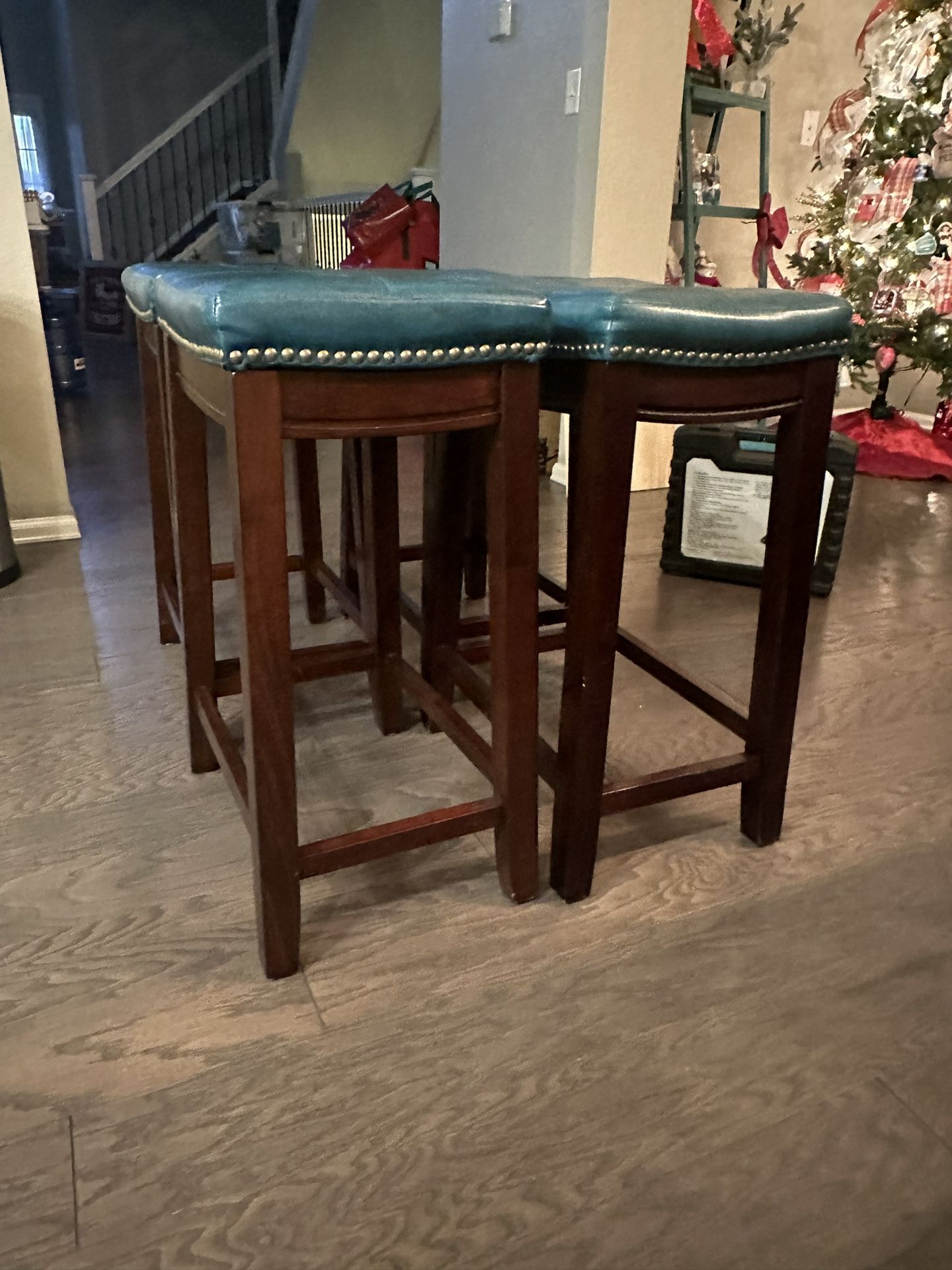 Teal Bar Stools 24” Height