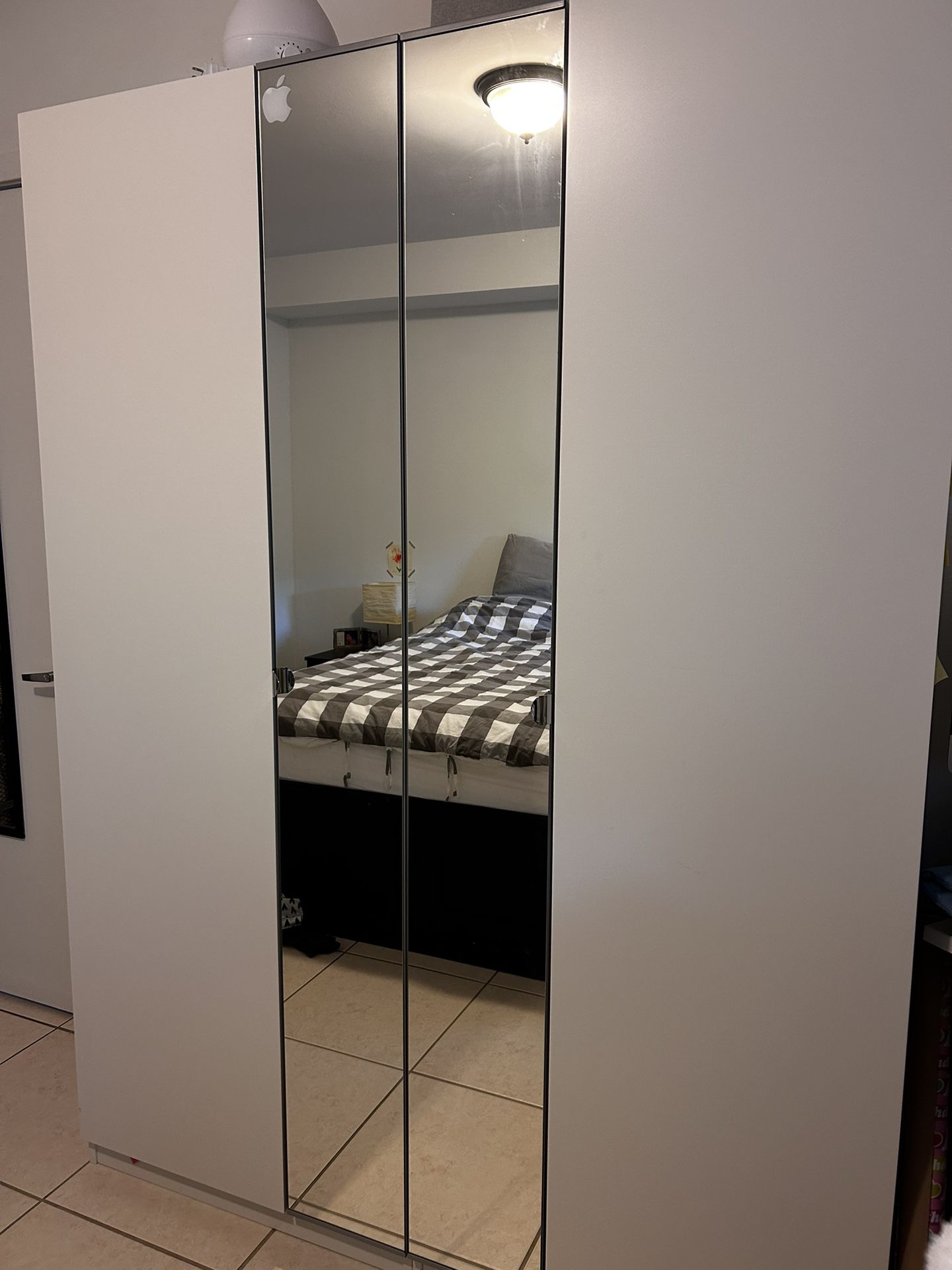 Ikea Closet With Mirror (white)