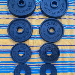 SET OF OLYMPIC WEIDER PLATES (PAIRS OF)  :  22s  11s  5.5s  2.75s