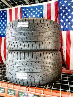 🎁 2 USED TIRES 295/30ZR20 PIRELLI SOTTOZERO SERIE II Tire for Sportscars & High Performance 295/30R20