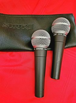 2 SHURE SM58 Micrphones Excellent Condition! 