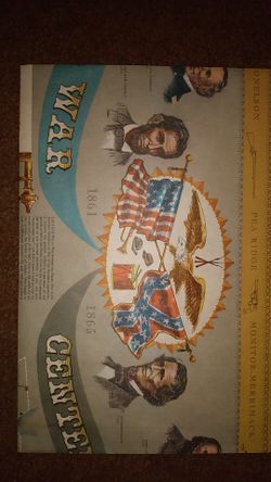 1961-1965 civil war centennial map vintage