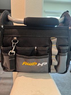 Tool tote with metal handle