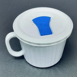 Corning Ware French White 20oz Meal To Go Soup Cup Mug With plastic Vented Lid