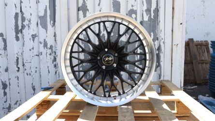 20 INCH SQUARED SET WORK VSXV STYLE MATTE BLACK WHEELS RIMS 20X8.5 +35 (5X114.3) CB: 73.1