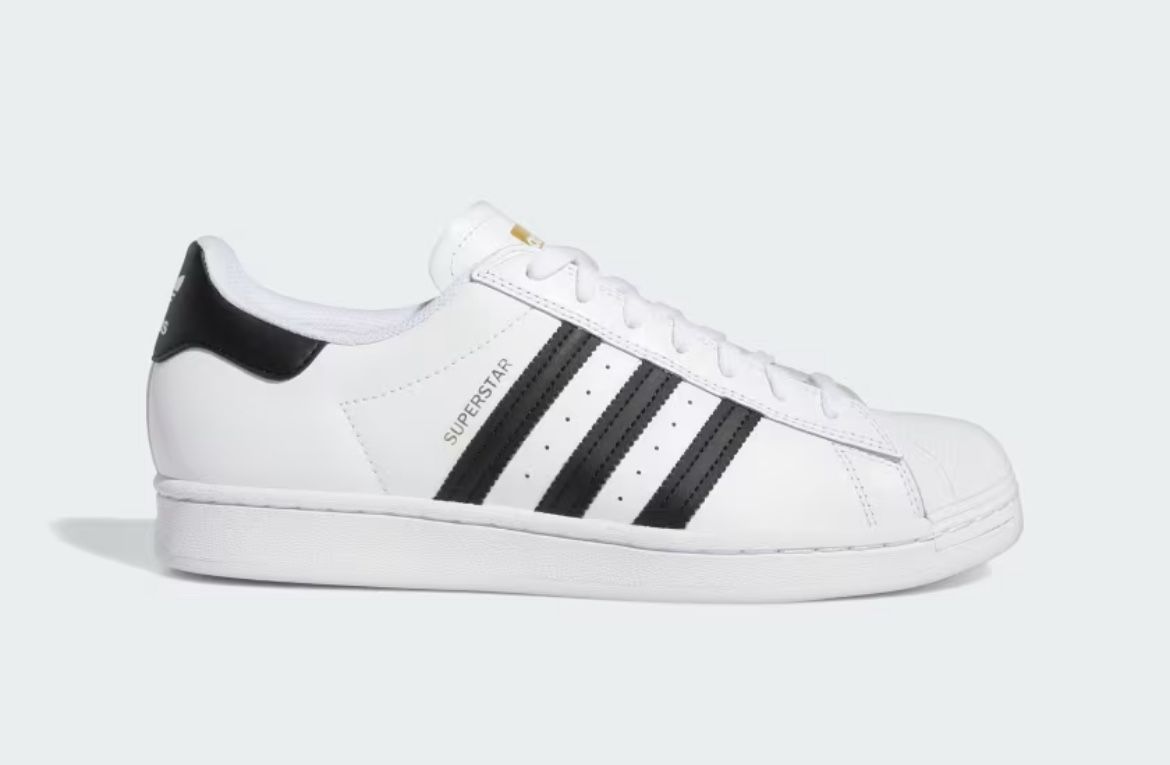 NEW- Adidas Original Superstar Men’s White Sneakers, Shoes 12.5