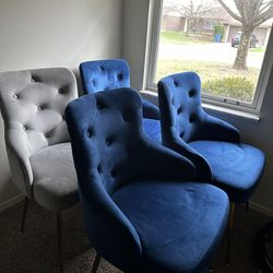 Nubuck chairs for six people