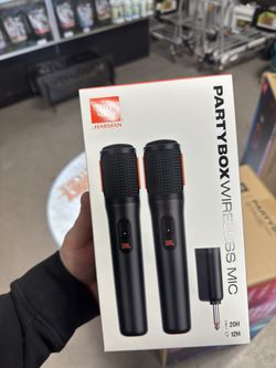 Jbl Party Box Wireless Microphones 2x Brand New 