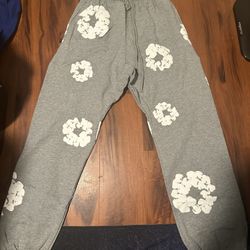 Grey Denim Tear Sweats