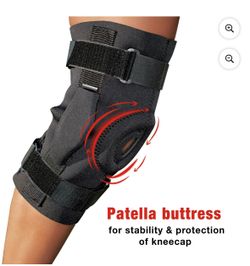 ACE Brand Adjustable Hinged Knee Brace, Black/Gray, 1 Brace
