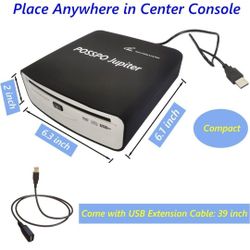 CD DVD Player for Car with USB Port AUX Port, Portable External CD Player That Plugs into Car Laptop Desktop TV Computer, Plug & Play –Upgraded with E